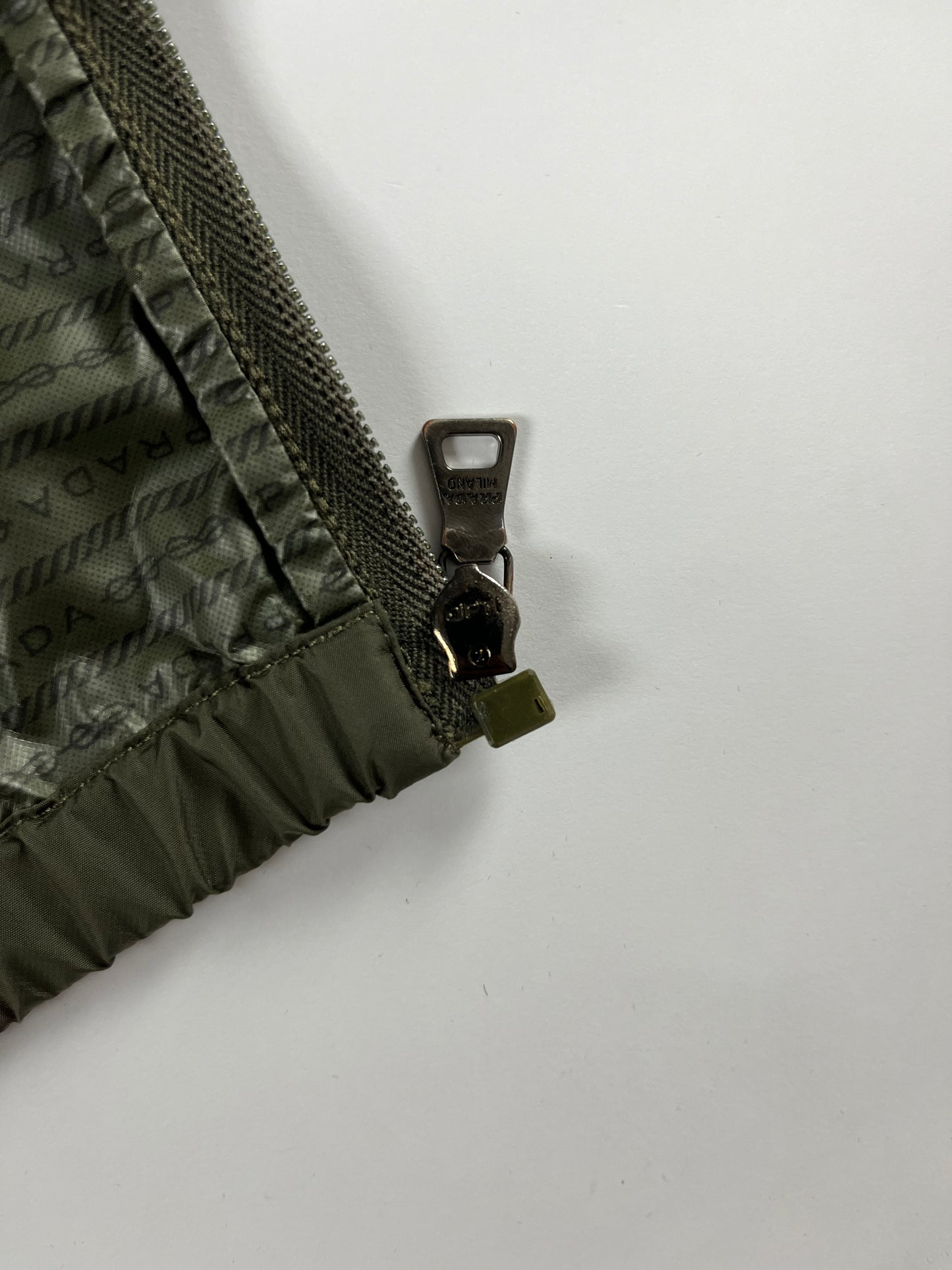 Prada Khaki Nylon Convertible Hood Utility Jacket SS 2010 - M