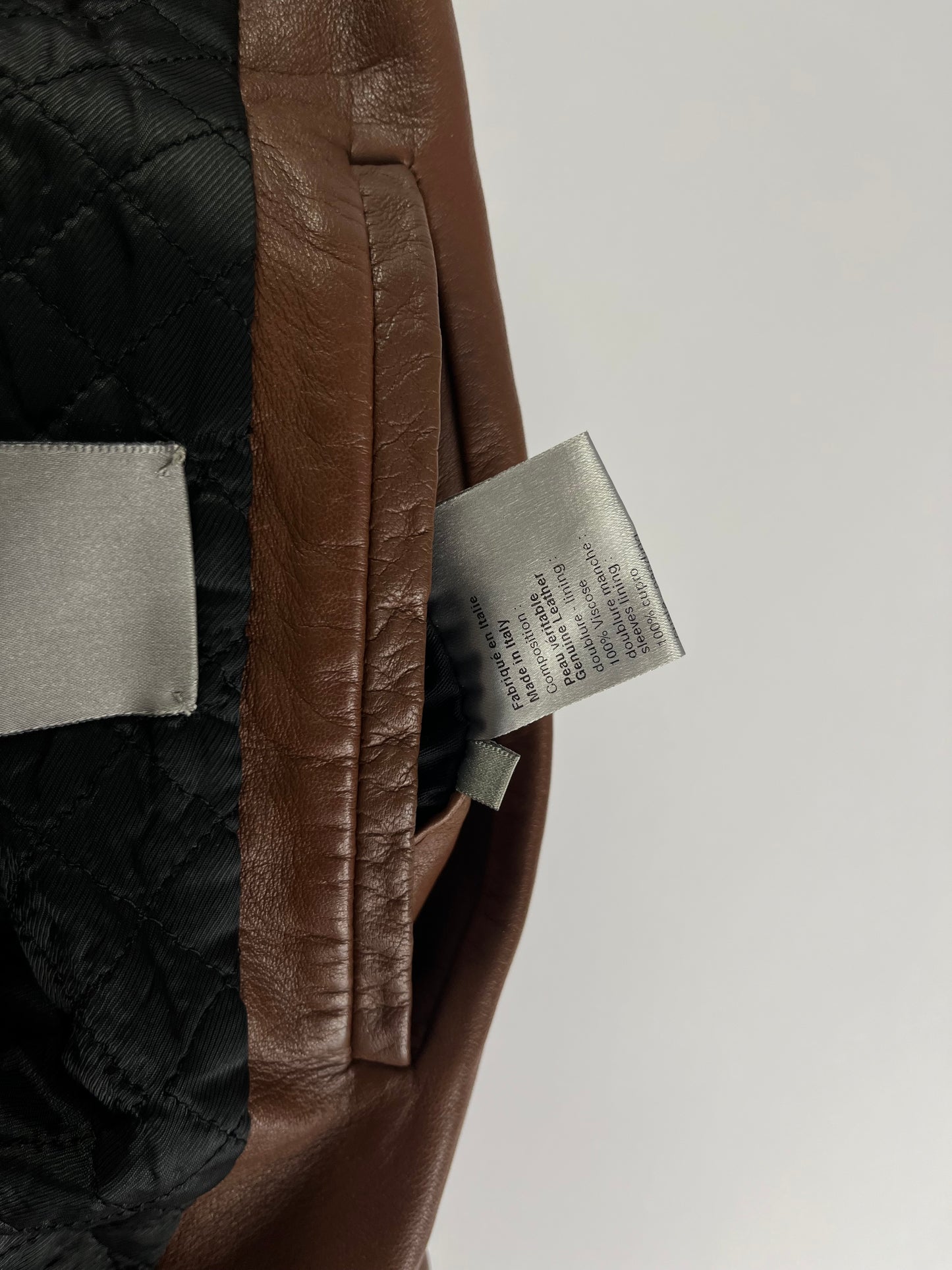 Dior Homme T-Pocket Brown Leather Jacket FW 2005 - L