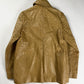 Celine Camel Tan Embossed Ostrich Skin Leather Jacket 2000s - S