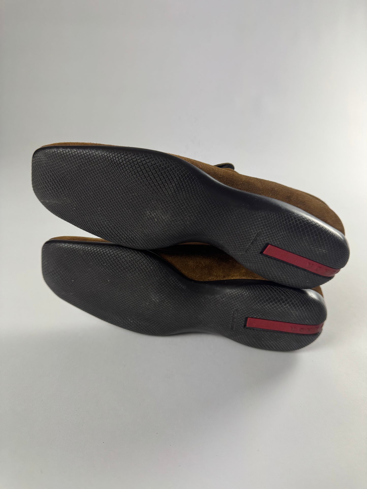 Prada Siena Brown Suede Loafers FW 1999 - 38,5 IT/39,5 EU