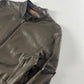 Prada Brown Leather Biker Jacket 2000s - XS
