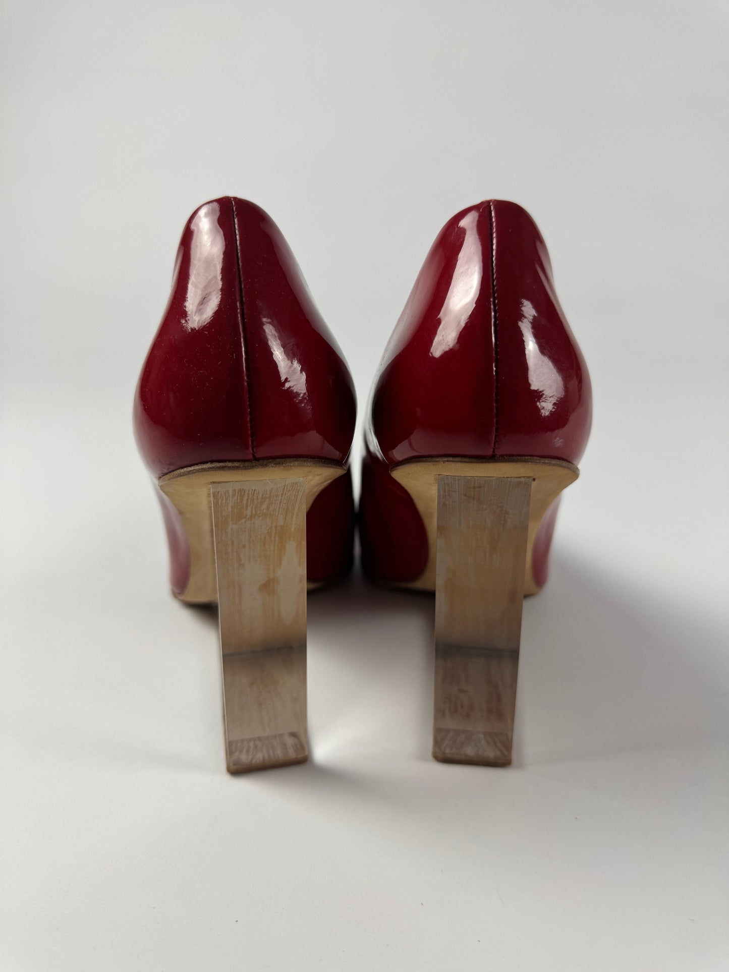 Maison Martin Margiela H&M Red Heel Pumps Glass Wedges - 38 EU