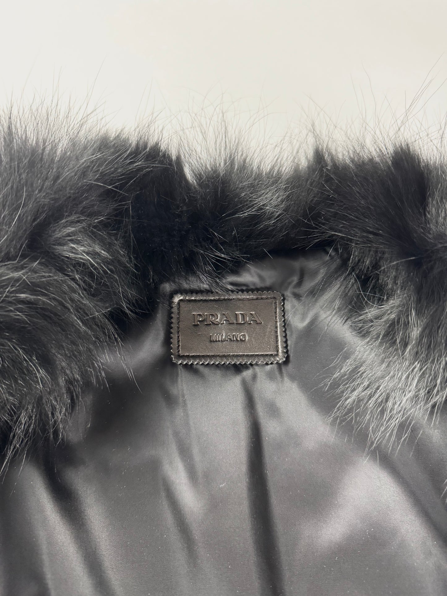 Prada Leopard Ponyhair Print Coyote Fur Trimmed Sleeveless Coat FW 2012 - XS