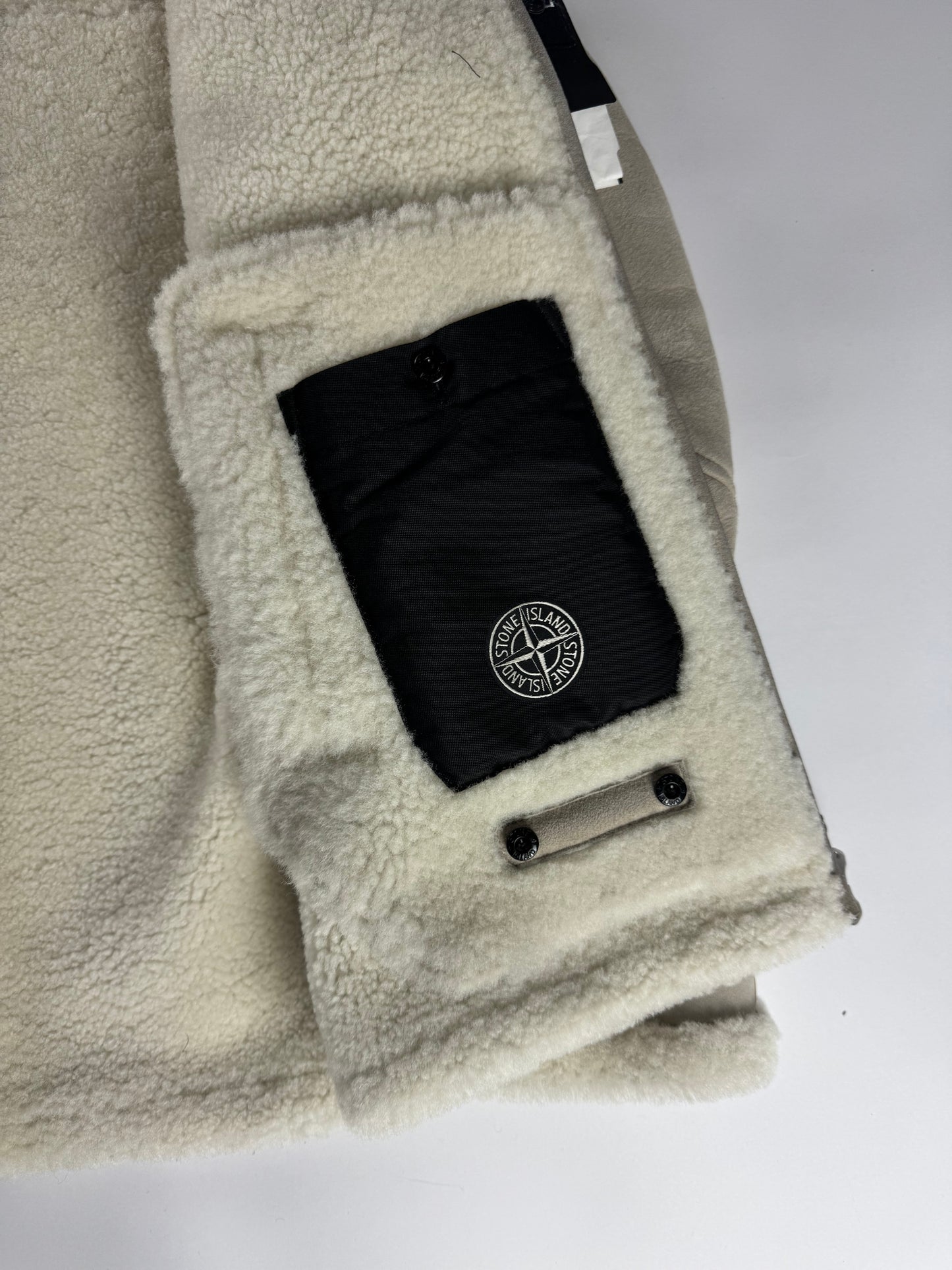 Stone Island Hand Sprayed Shearling Leather Jacket FW 2020 - M