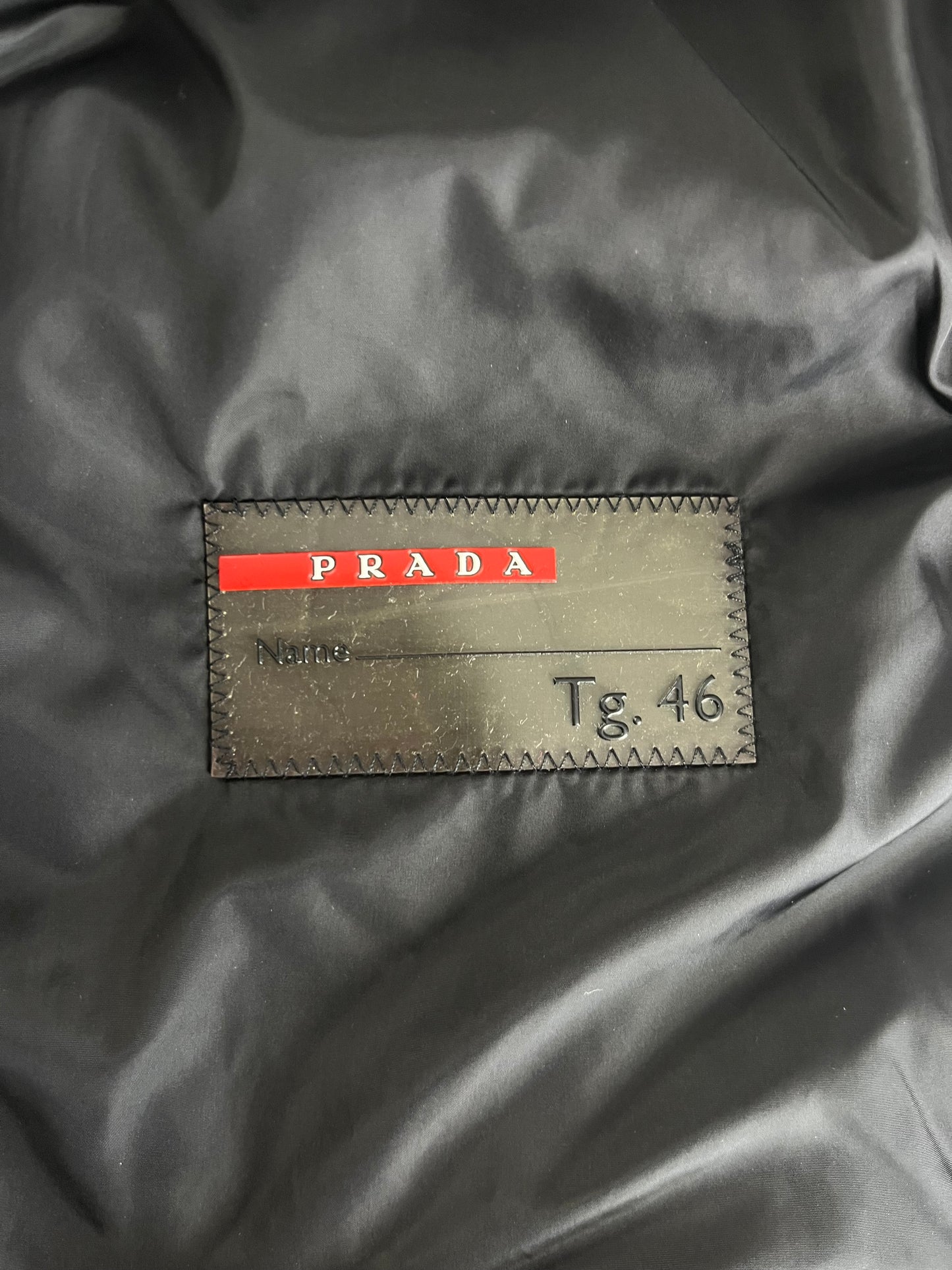 Prada Nylon Hybrid Wool Sleeve Zipper Jacket - S