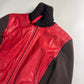 Prada Wool Hybrid Red Leather Patch Turtleneck Jacket SS 2000 - S