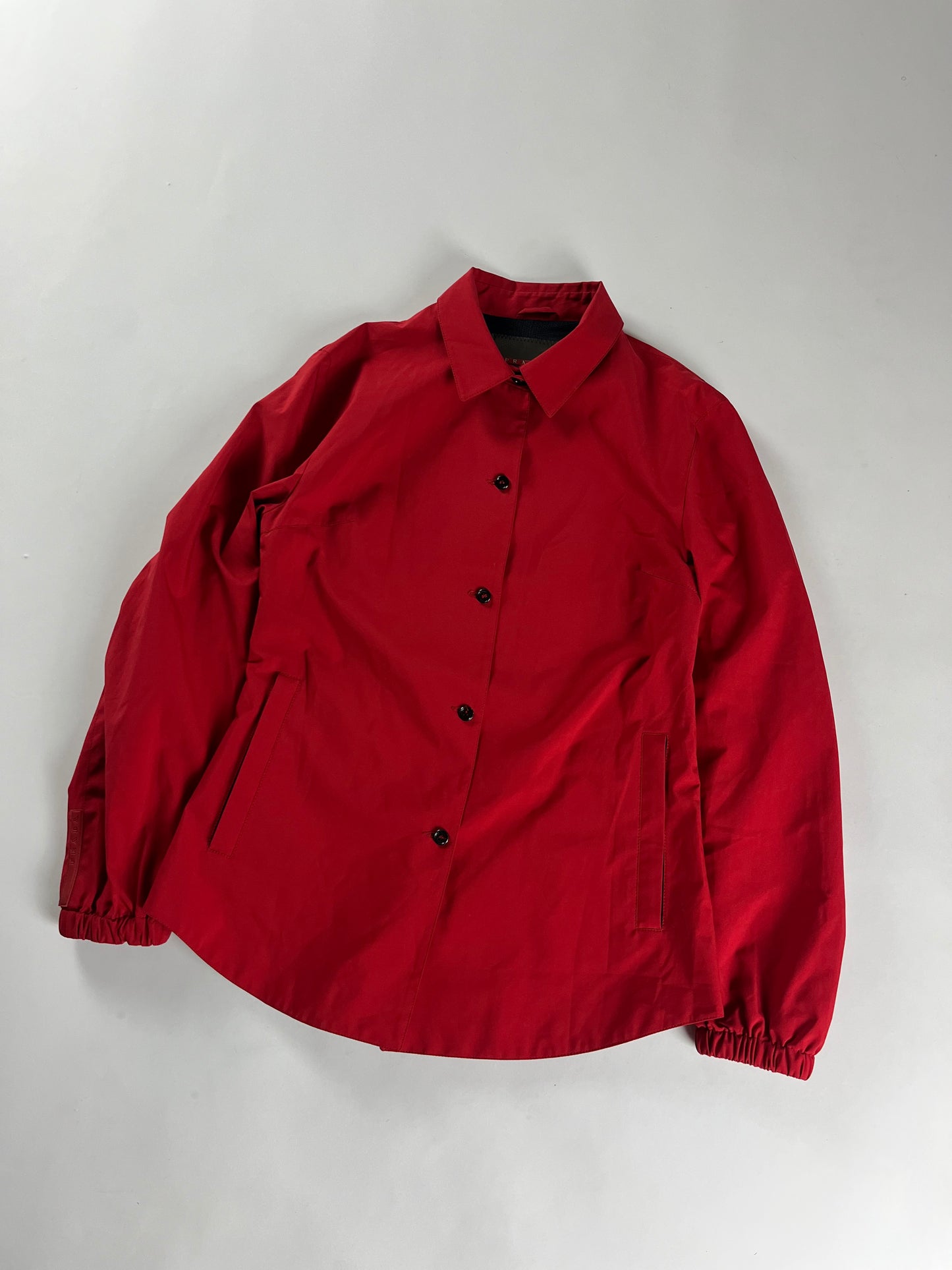 Prada Linea Rossa Red Nylon Technical Shirt SS 2000 - XS