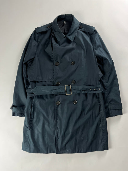 Dior Kris Van Assche Navy Light Trench Coat SS 2010 - M