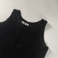 Yves Saint Laurent Suede Leather Sewing Tank Top 1990s - S