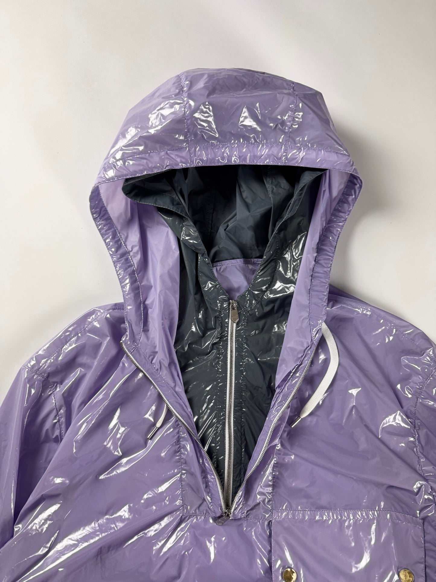 Hermès Sample Lila Glass Double Layer Parka Jacket SS 2023 - M