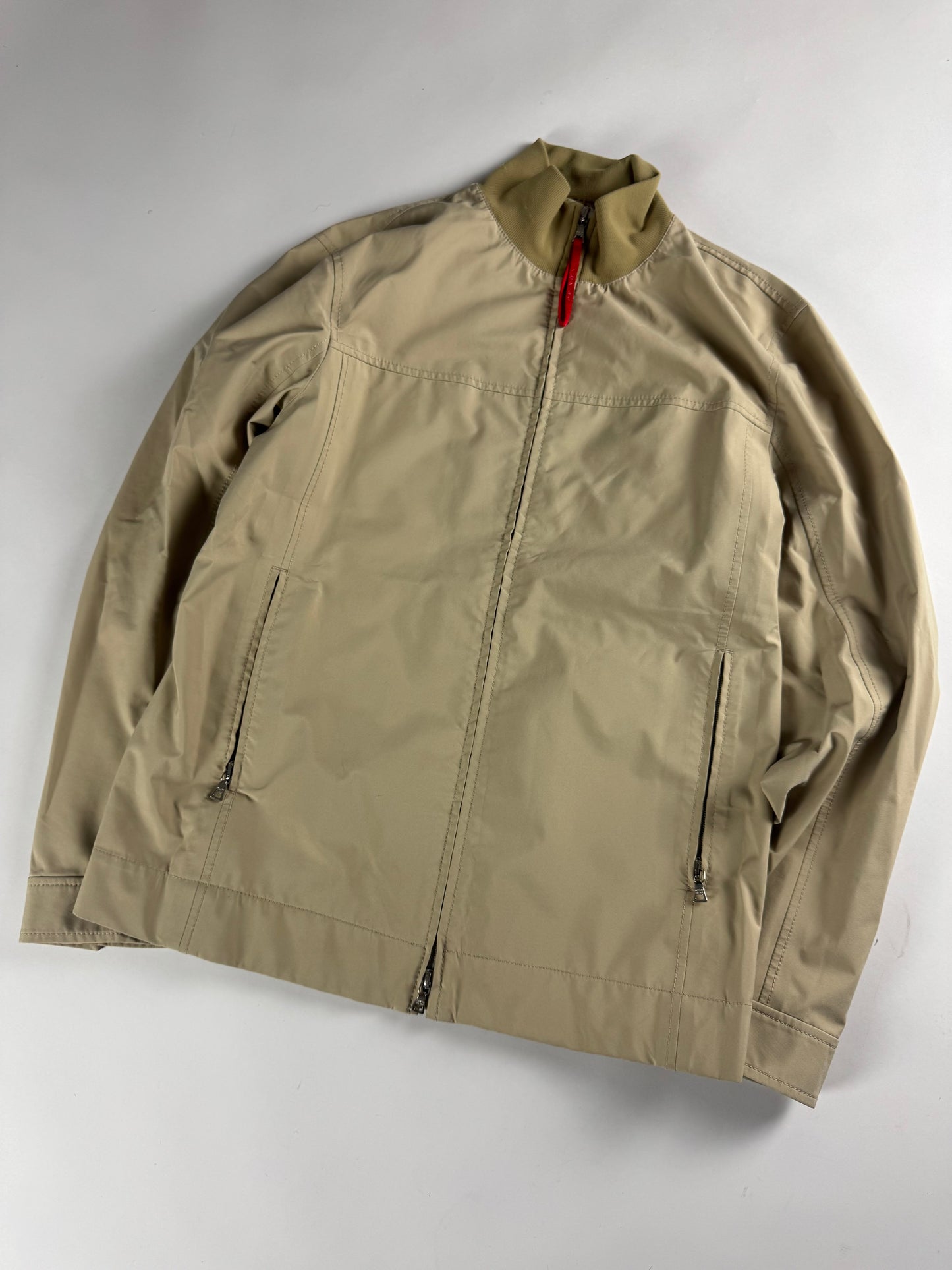 Prada Gore Tex Beige Technical Bomber Jacket 2000s - M