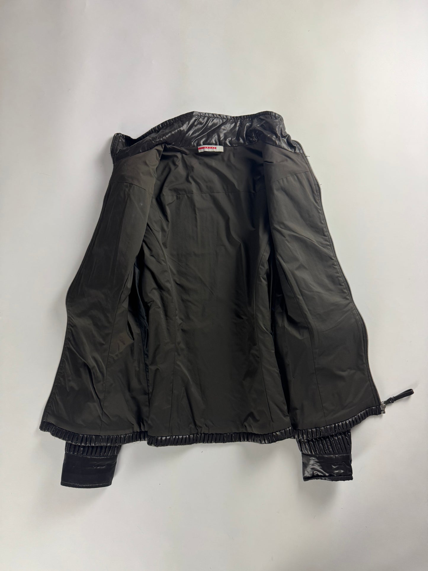 Prada Textured Plissé Nylon Belt Jacket SS 2006 - XS