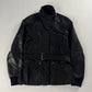 Prada Leather Sleeves Belted Collar Pilot Jacket 2000s - S