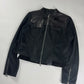 Prada Black Mesh Leather Duo Moto Jacket SS 1999 - S