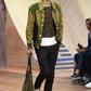 Coach Sample Camel Mixed Animal Print Green Shearling Collar Bomber Jacket SS 2016 - M