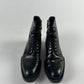 Prada Black Leather Geometric High Boots FW 2012 - 37,5 IT/ 38,5 EU