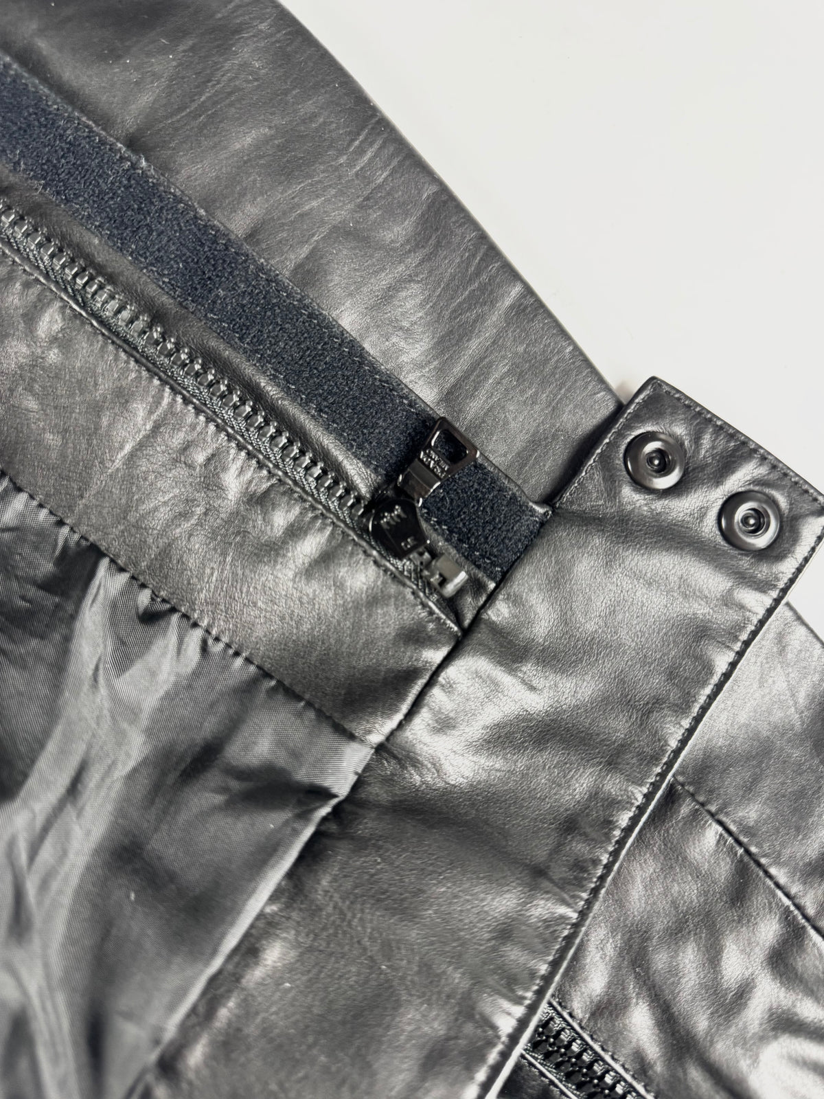 Prada Milano Black Leather Motorcycle Jacket FW 2007 - M