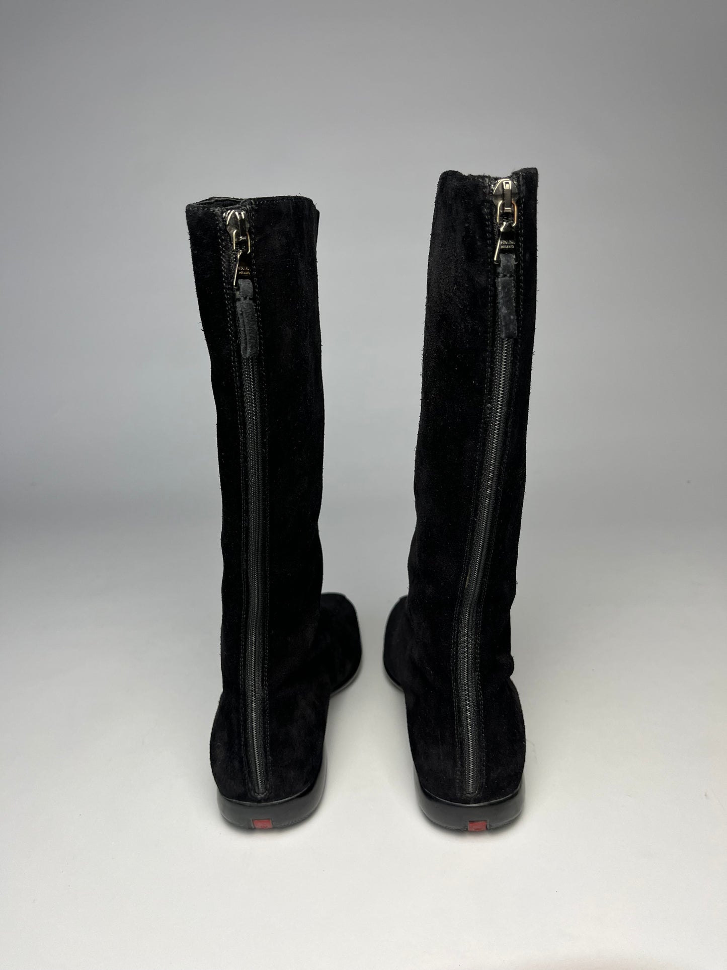 Prada Linea Rossa Black Suede Boots FW 1998 - 41 IT/42 EU