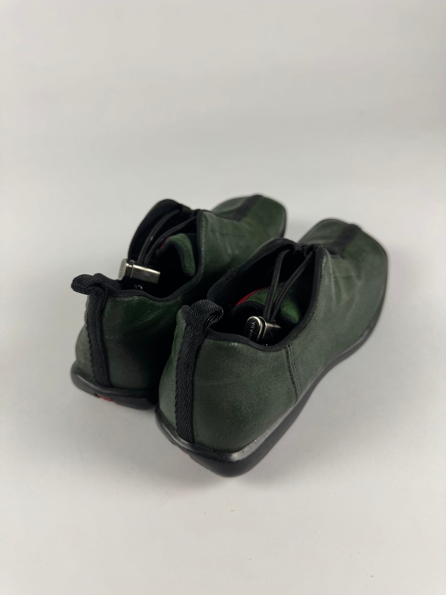 Prada Linea Rossa Green Leather Shoes FW 1999 - 37,5 IT/38,5 EU