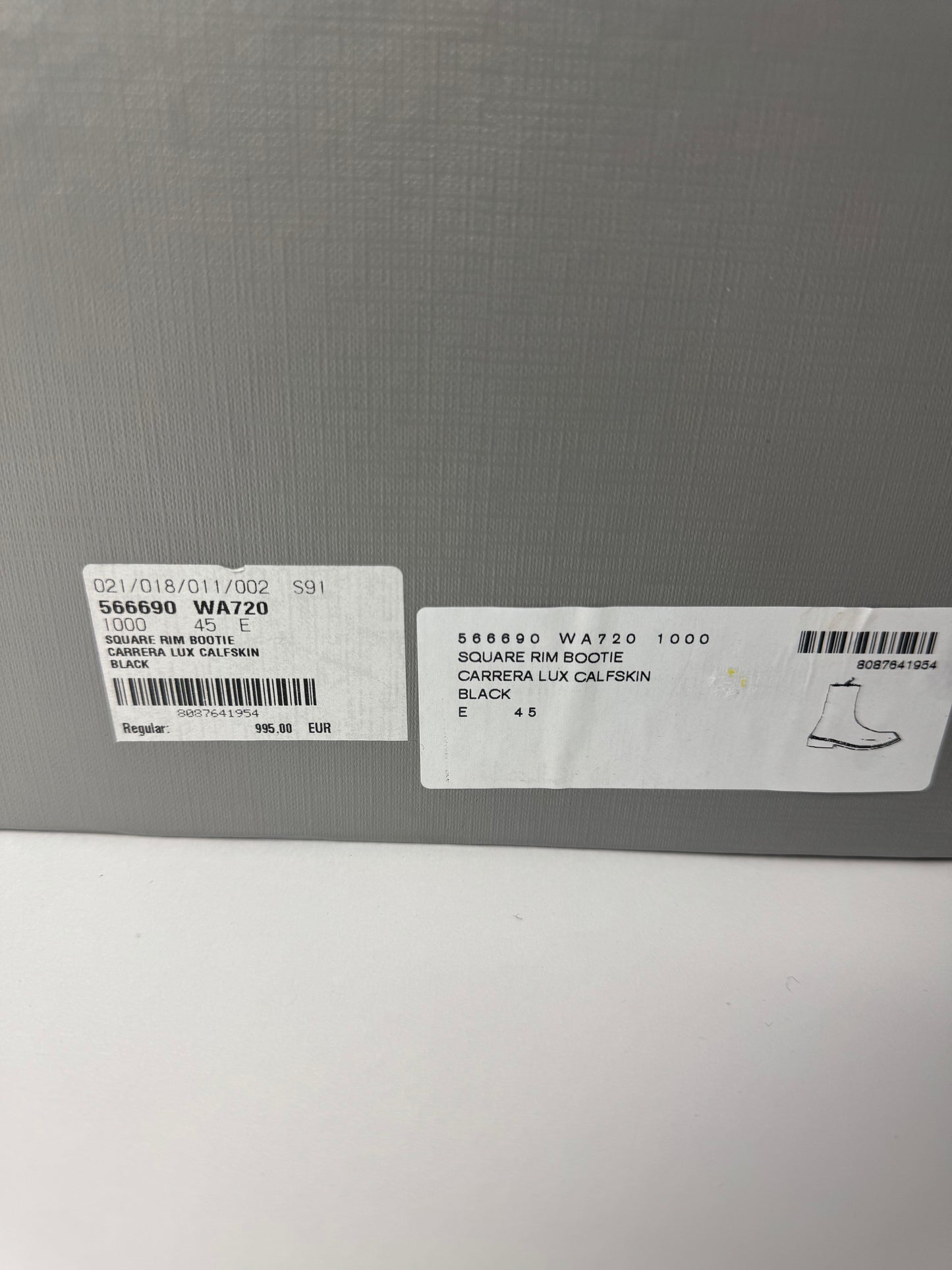 Balenciaga Black Square Rim Carrera Lux Calfskin Boots FW 2019 - 45 EU