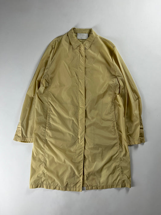 Prada Translucent Yellow Nylon Strapped Long Light Jacket SS 1998 - S