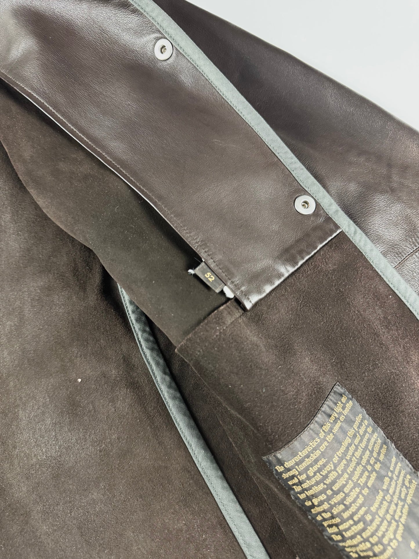 Louis Vuitton Dark Brown Light Leather Trucker Buttoned Jacket 2000s - L