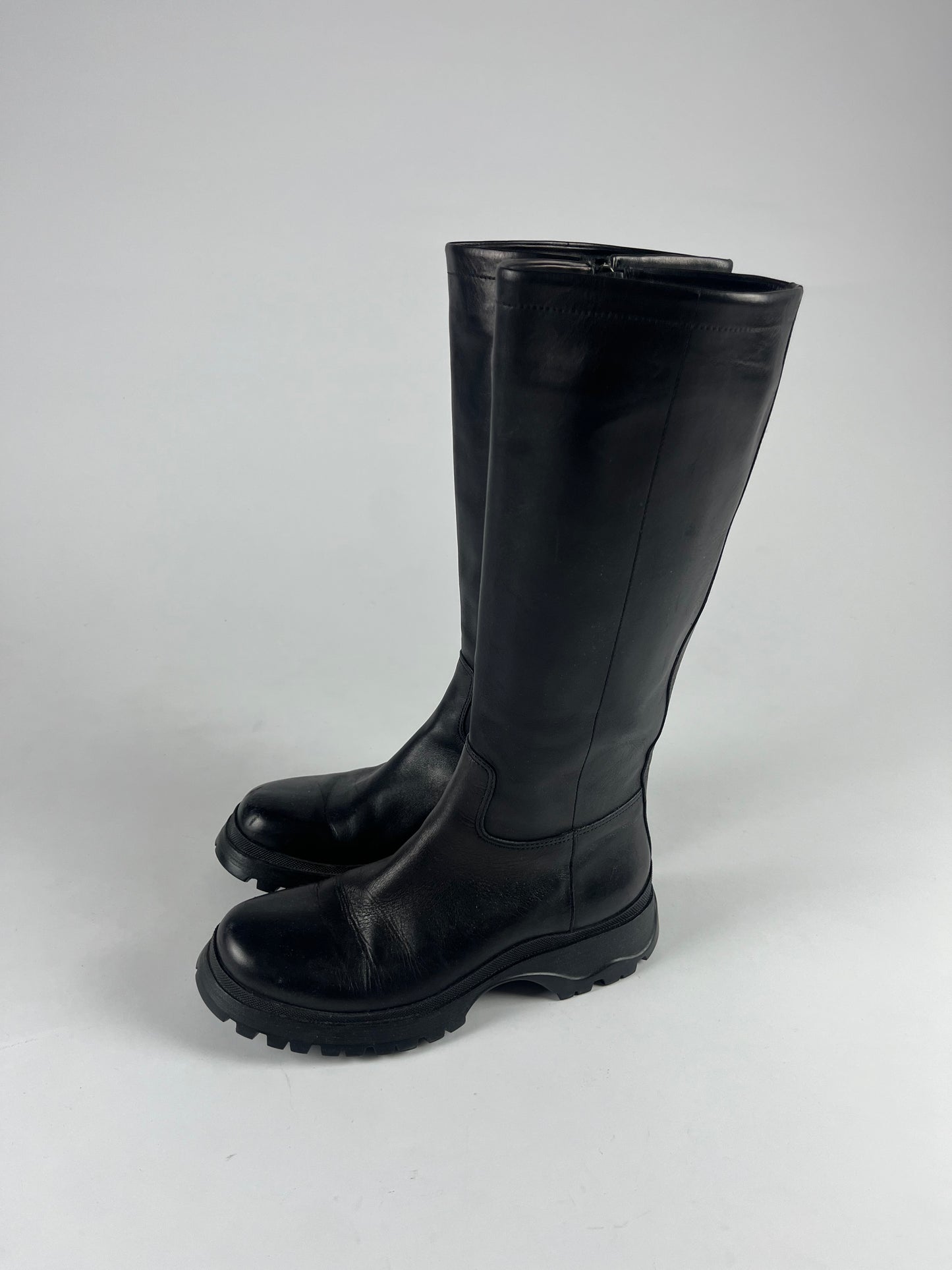 Prada Premium Leather Combats Boots FW 2003 - 36,5 IT/37,5 EU