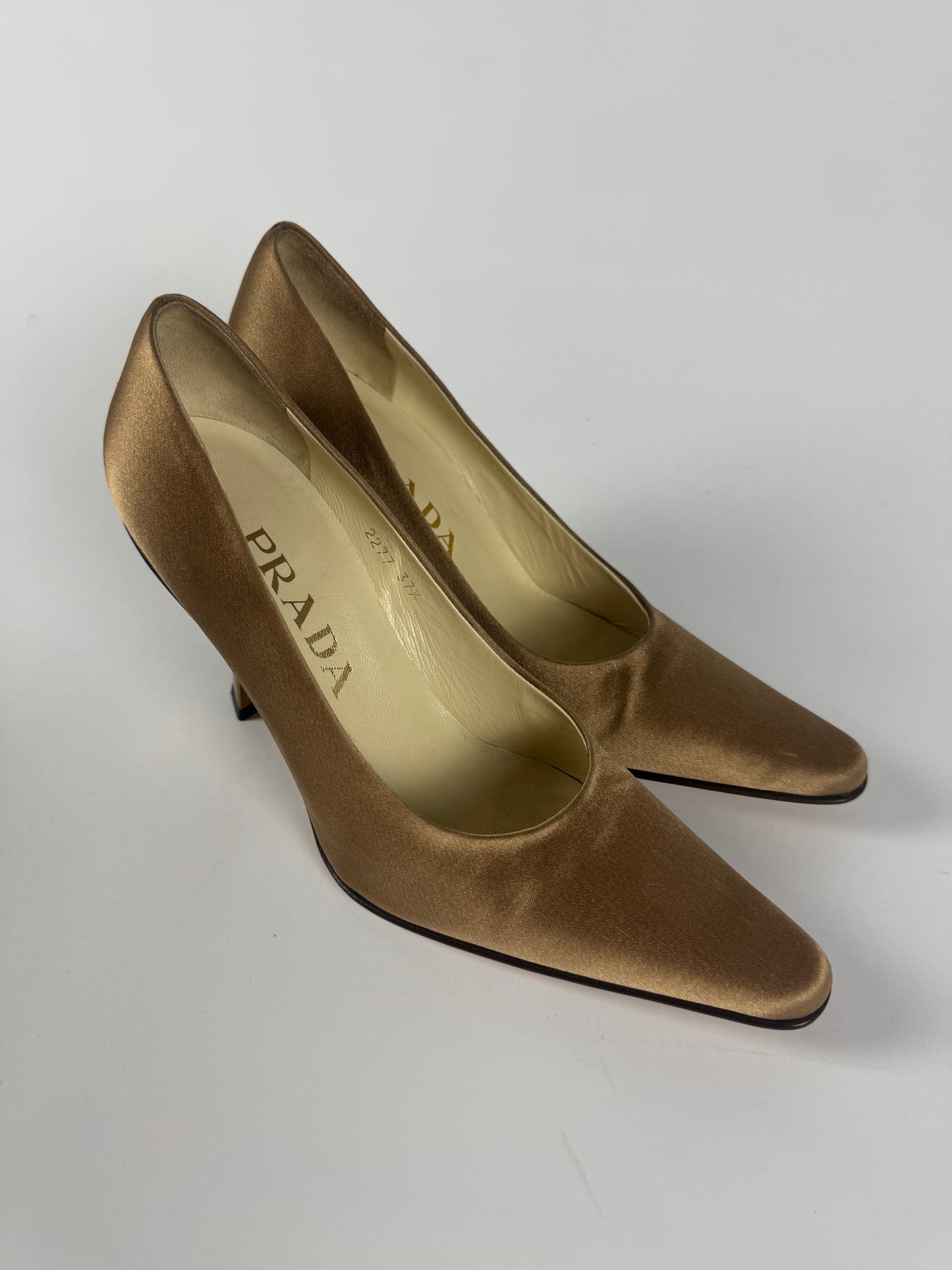 Prada Milano Patina Pump Golden Shaded Heels 1990s - 37,5 IT/38,5 EU