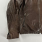 Louis Vuitton Brown Lambskin Leather Moto Zip Jacket SS 2007 - L