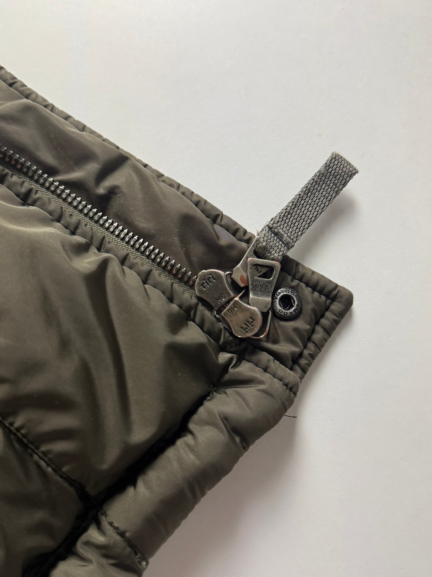 Prada Ski Nylon Puffer Long 3/4 Jacket 2000s - M