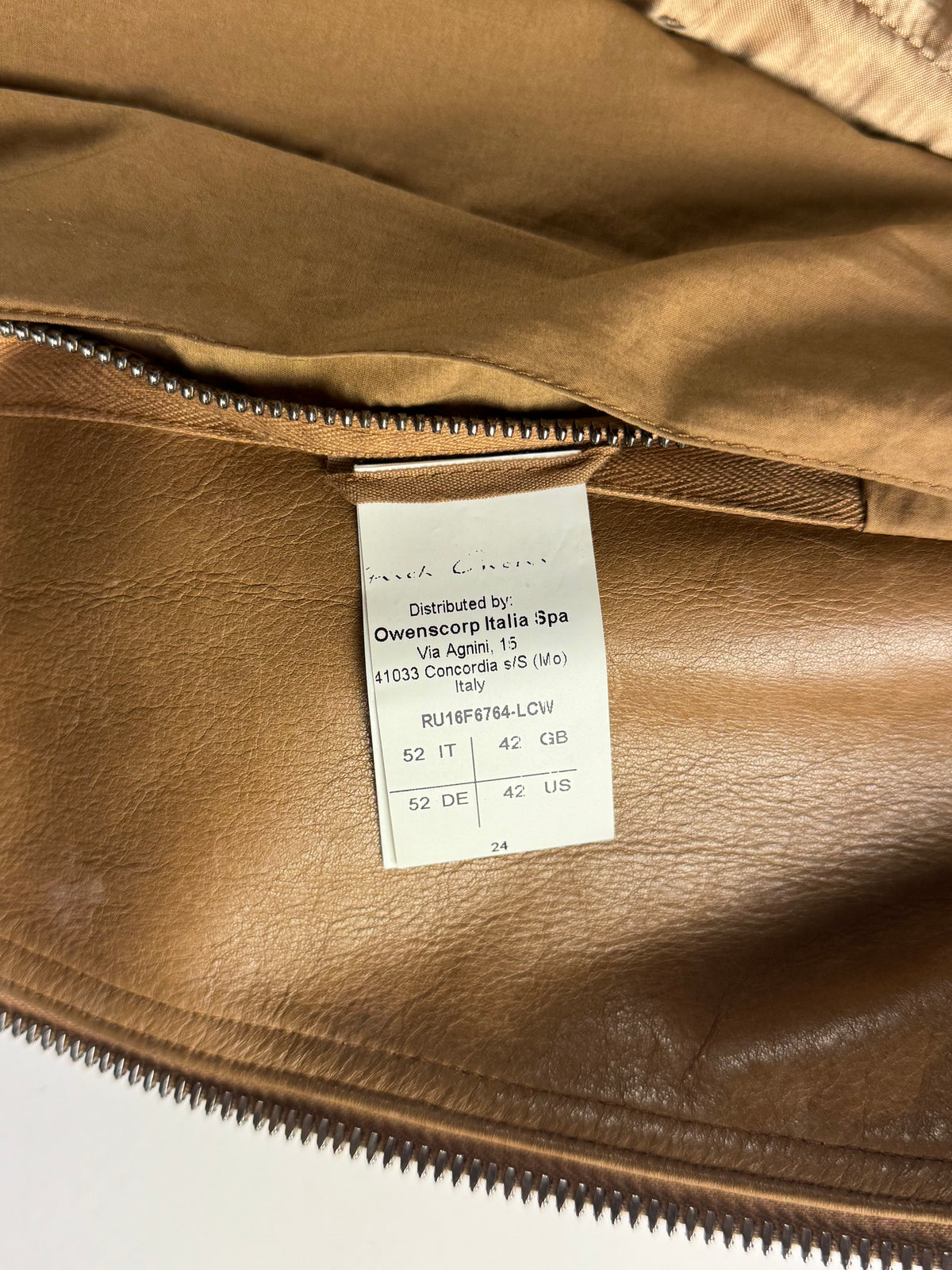 Rick Owens "Sphinx" Lamb Leather Stooges Perfecto Moto Jacket FW 2015 - L