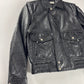 Saint Laurent Sample Leather Paneled Zigzag Stitching Bomber Jacket Pre Fall 2018 - S