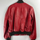 Prada Premium Red Leather Bomber Jacket FW 2000 - M