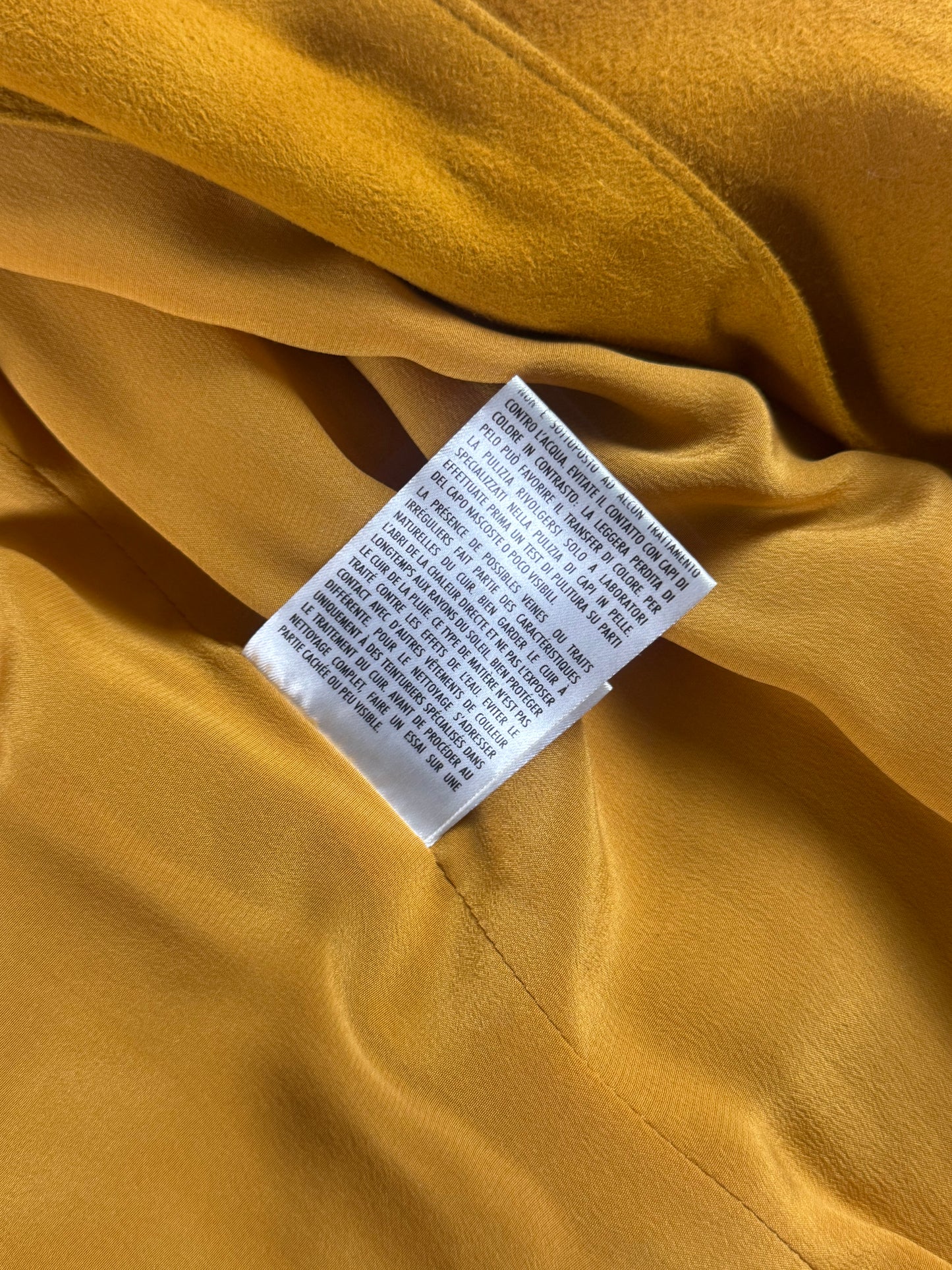 Gucci Orange Suede Zipper Belted Jacket 2000s - S