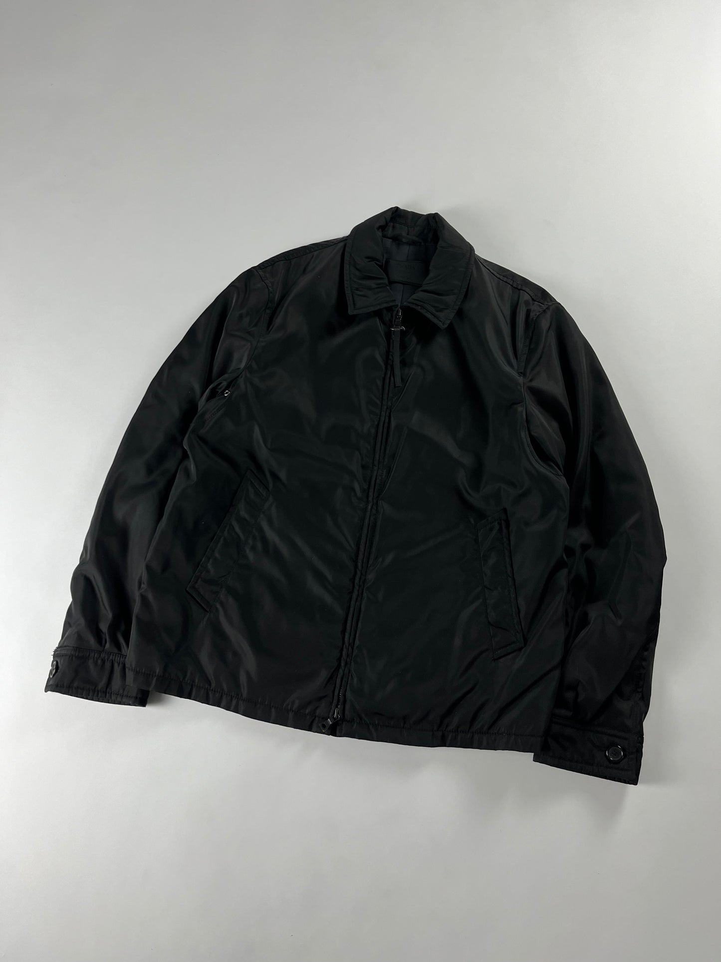 Prada Minimalist Double Zip Nylon Jacket 2000s - L