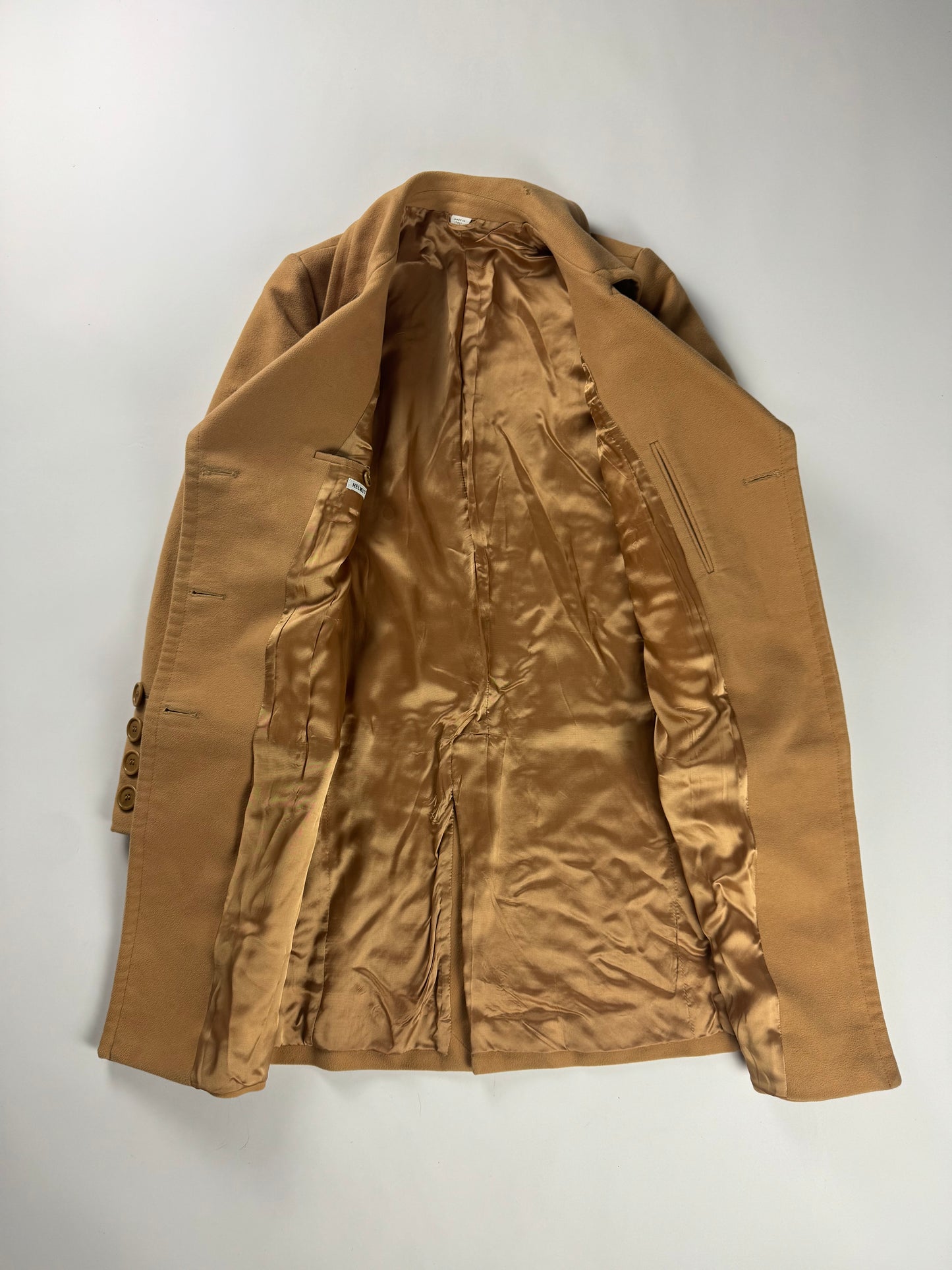 Helmut Lang Camel Double Breasted Coat FW 2001 - S
