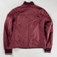 Prada Burgundy Nylon Striped Knit Cuffs Zip Front Bomber Jacket 2010s - M