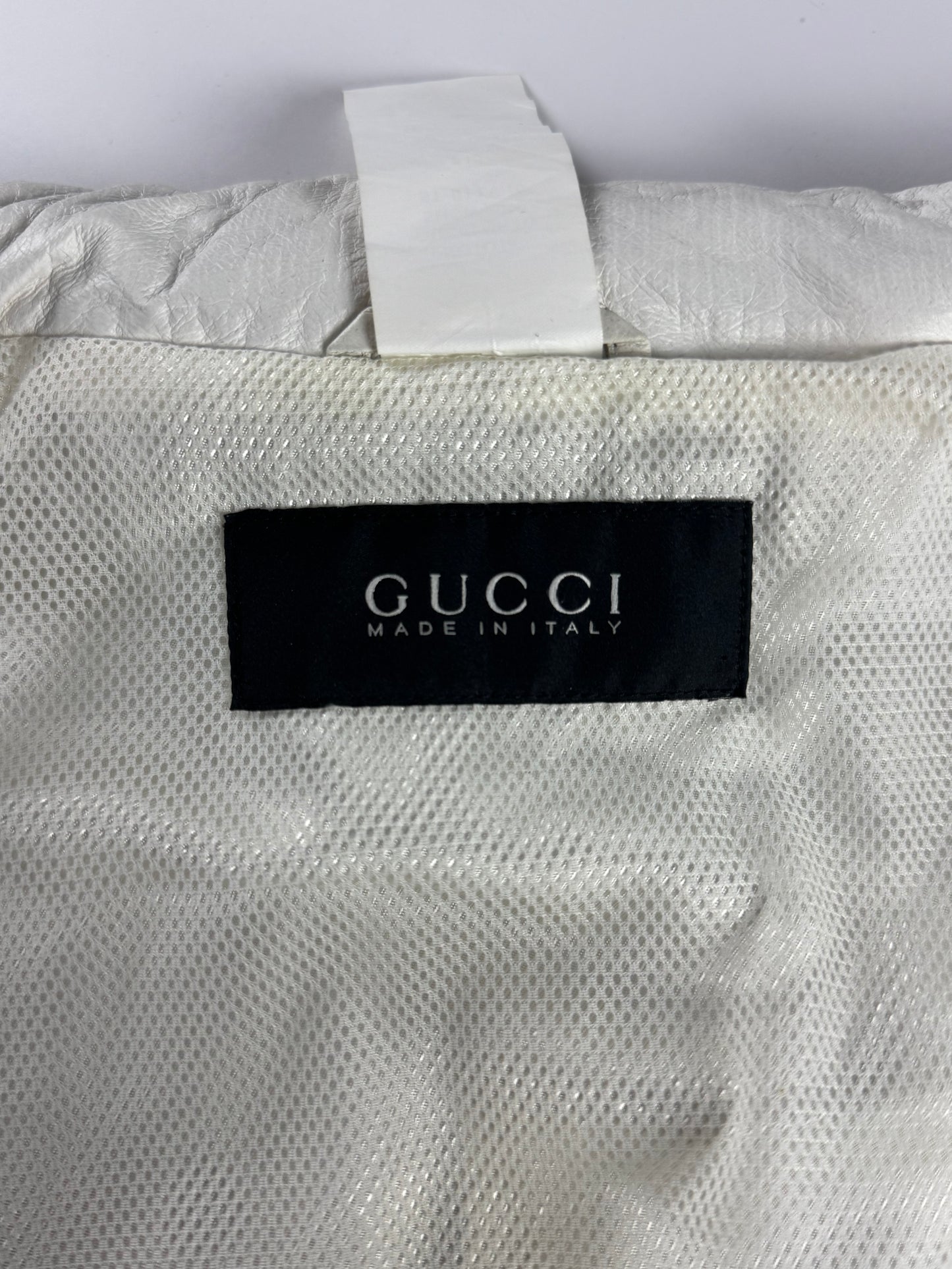 Gucci Sample 2 in 1 Cargo Mesh Leather Utility Bomber Jacket SS 2010 - S