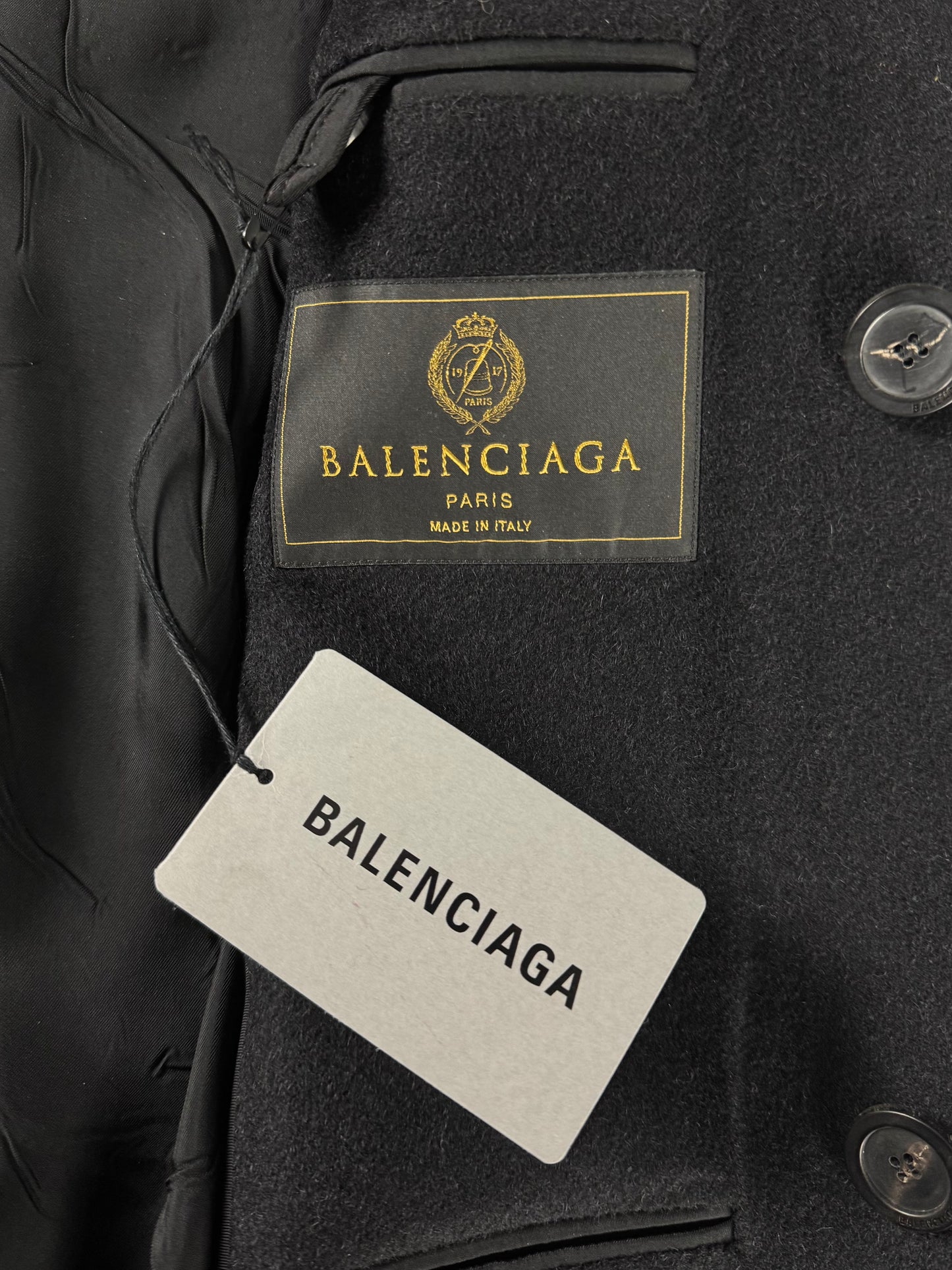 Balenciaga Wool Paneled Inside Out Carcoat SS 2022 - L