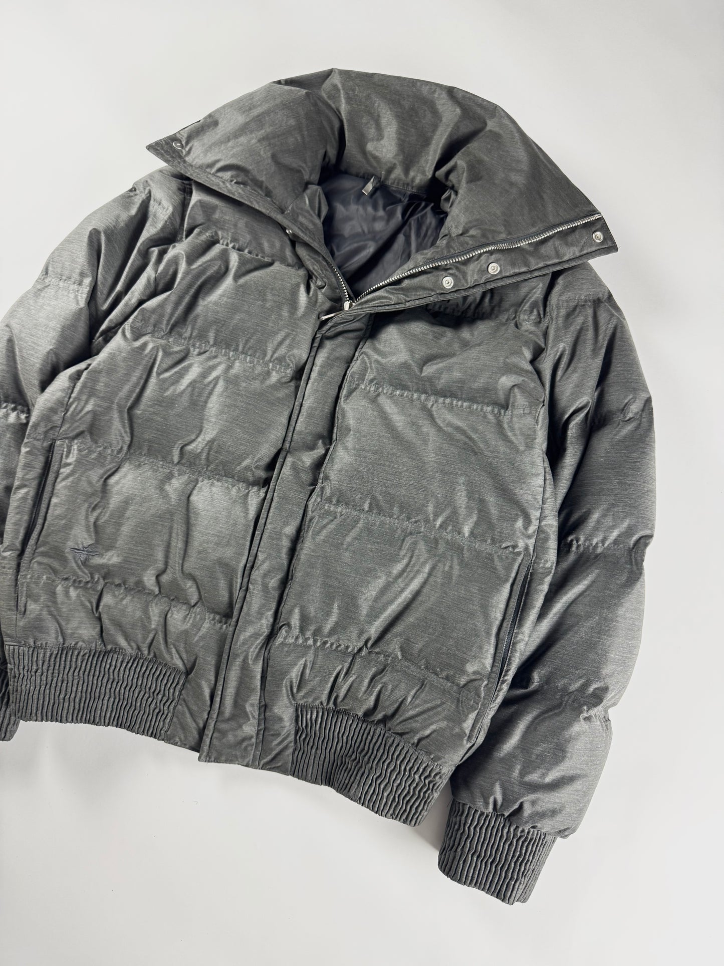 Dior Homme Grey Down Bomber  Funnel Neck Jacket FW 2010 - L