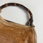 Gucci Bamboo Handle Hobo Camel Pony Hair Bag 1990s - OS
