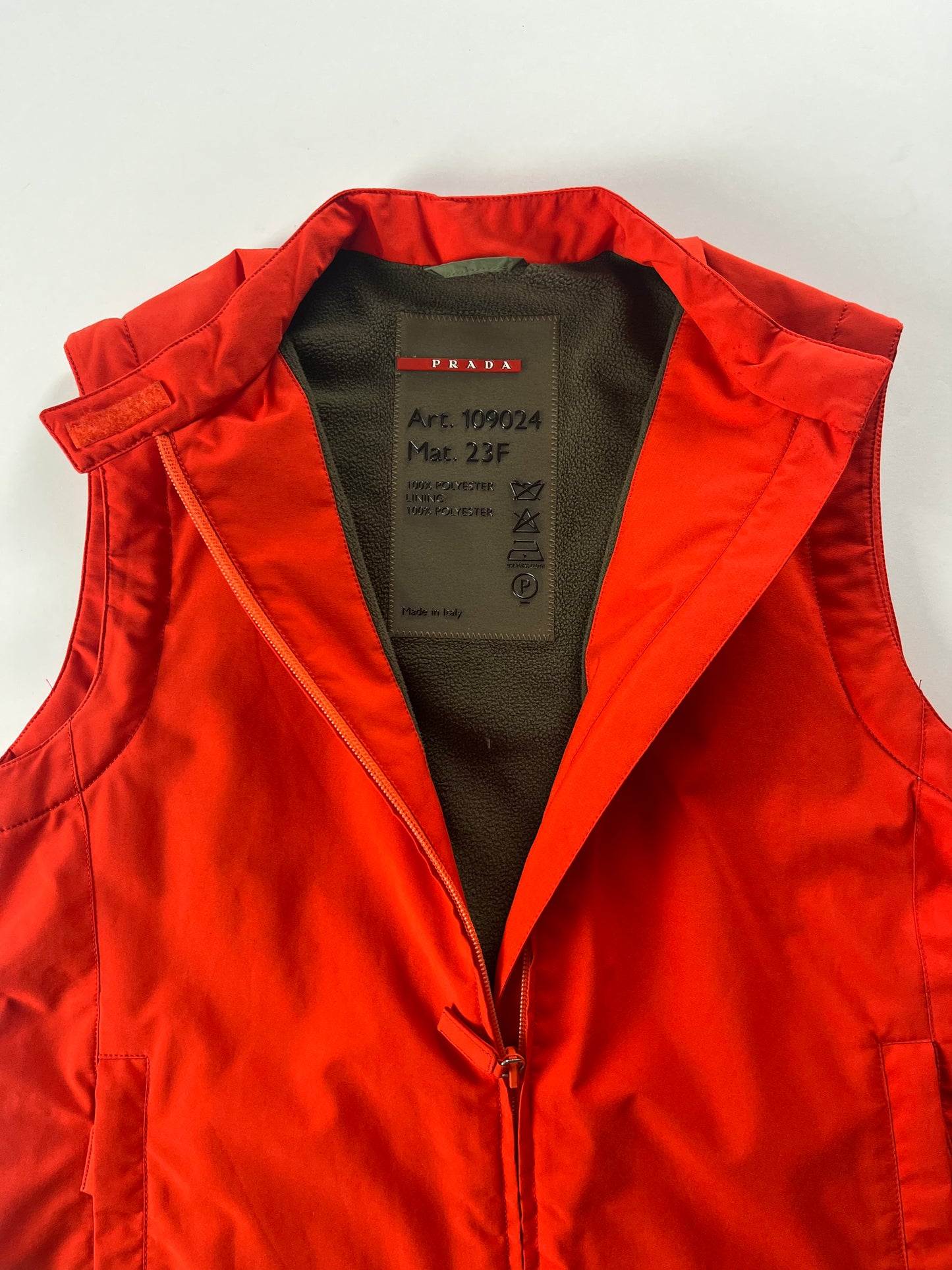 Prada Convertible Hoodie Red Vest SS 2000 - S