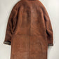 Prada Vulcan Brown Premium Inside Sheep Fur Long Shearling Leather Coat FW 2003 - L