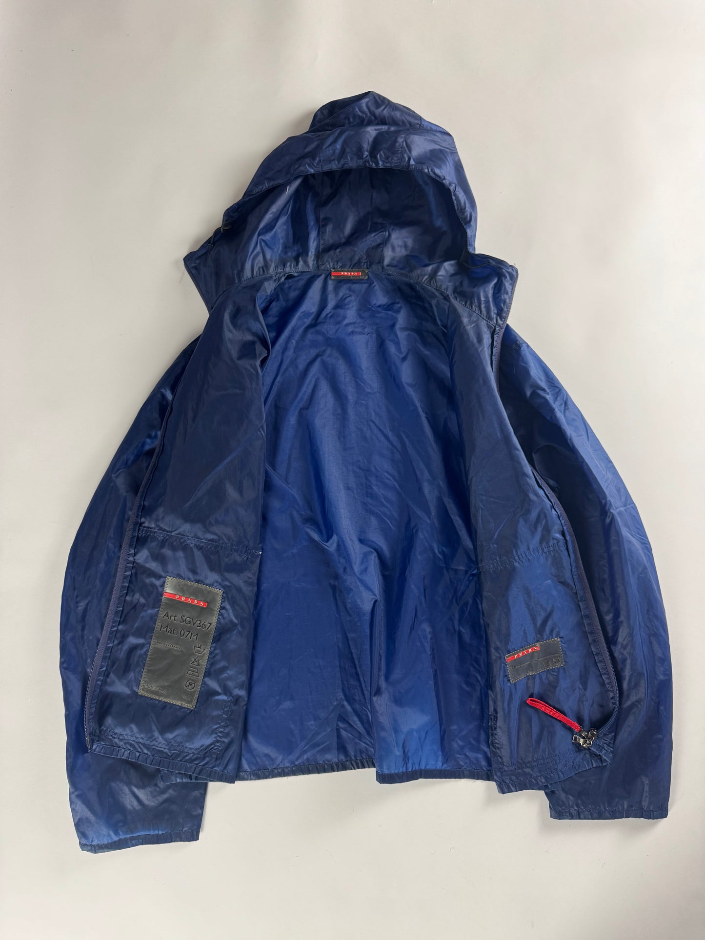 Prada Linea Rossa Light Nylon Reflective Patchs Jacket SS 1999 - L