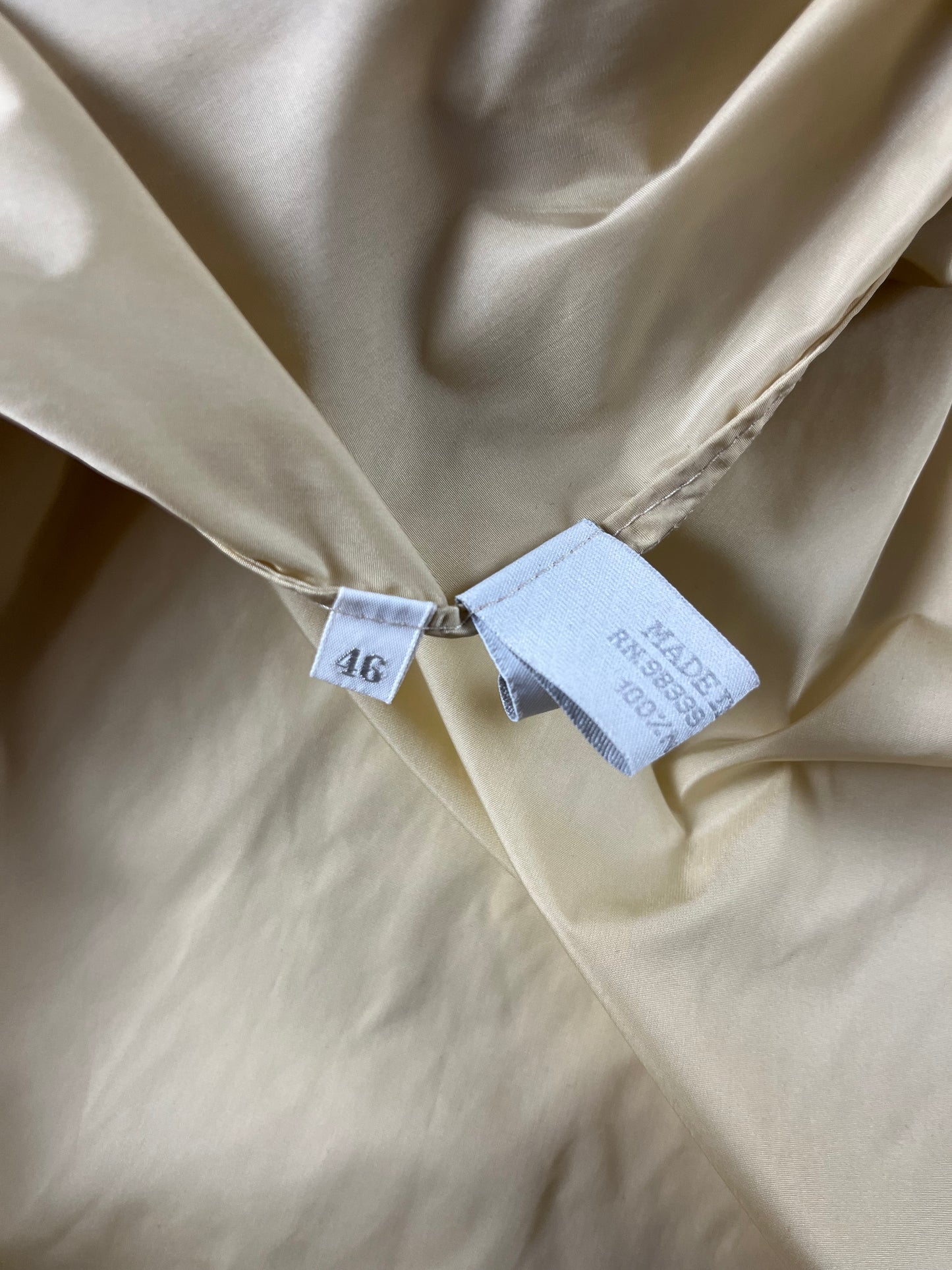 Prada Translucent Yellow Nylon Strapped Long Light Jacket SS 1998 - S