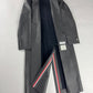 Thom Browne Sample Grigio Deer Leather Overcoat - XS