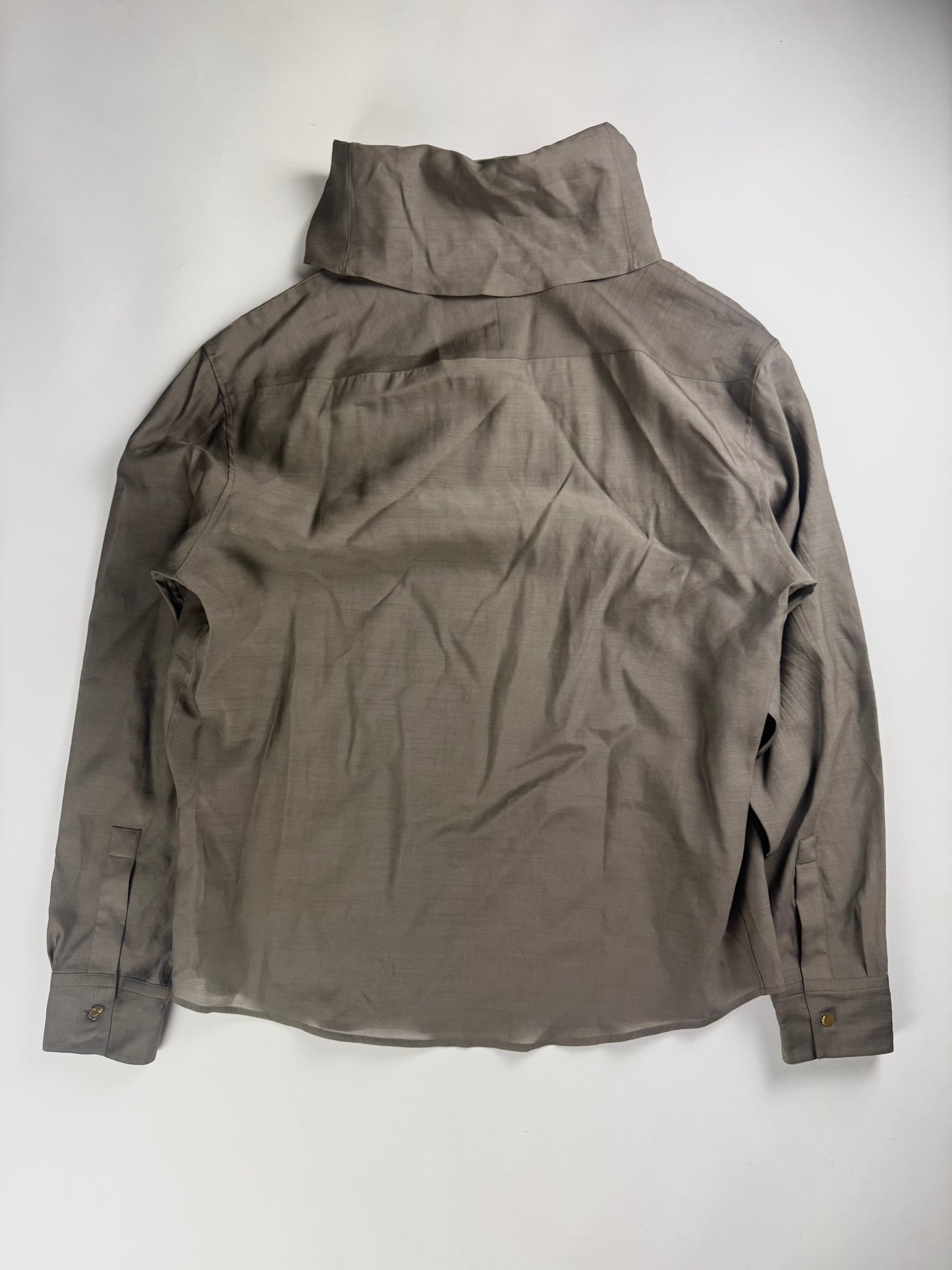 Hermès Sample Light Brown Funnel Neck Top - L