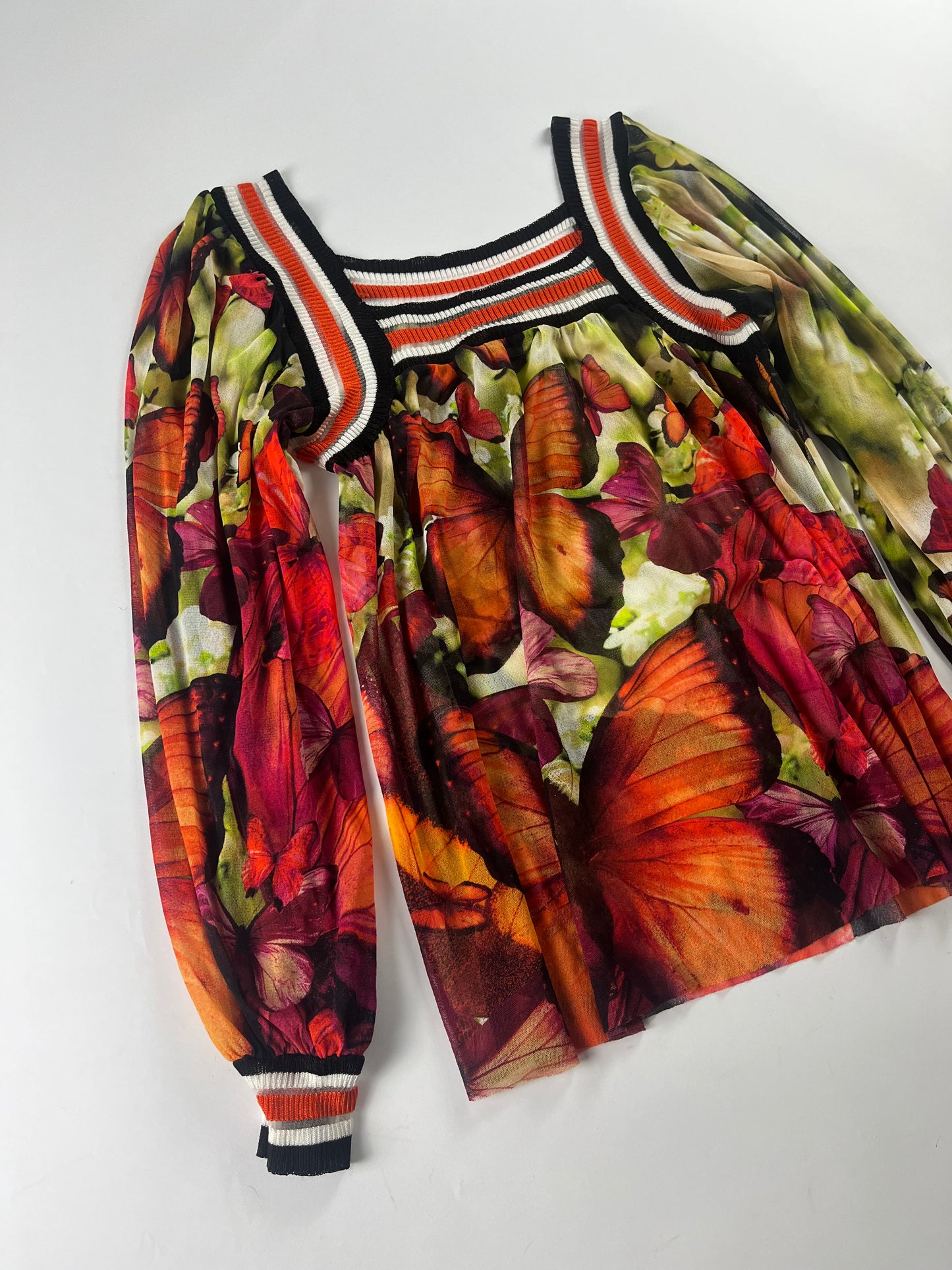 Jean Paul Gaultier Floral Mesh Top 1990s - M