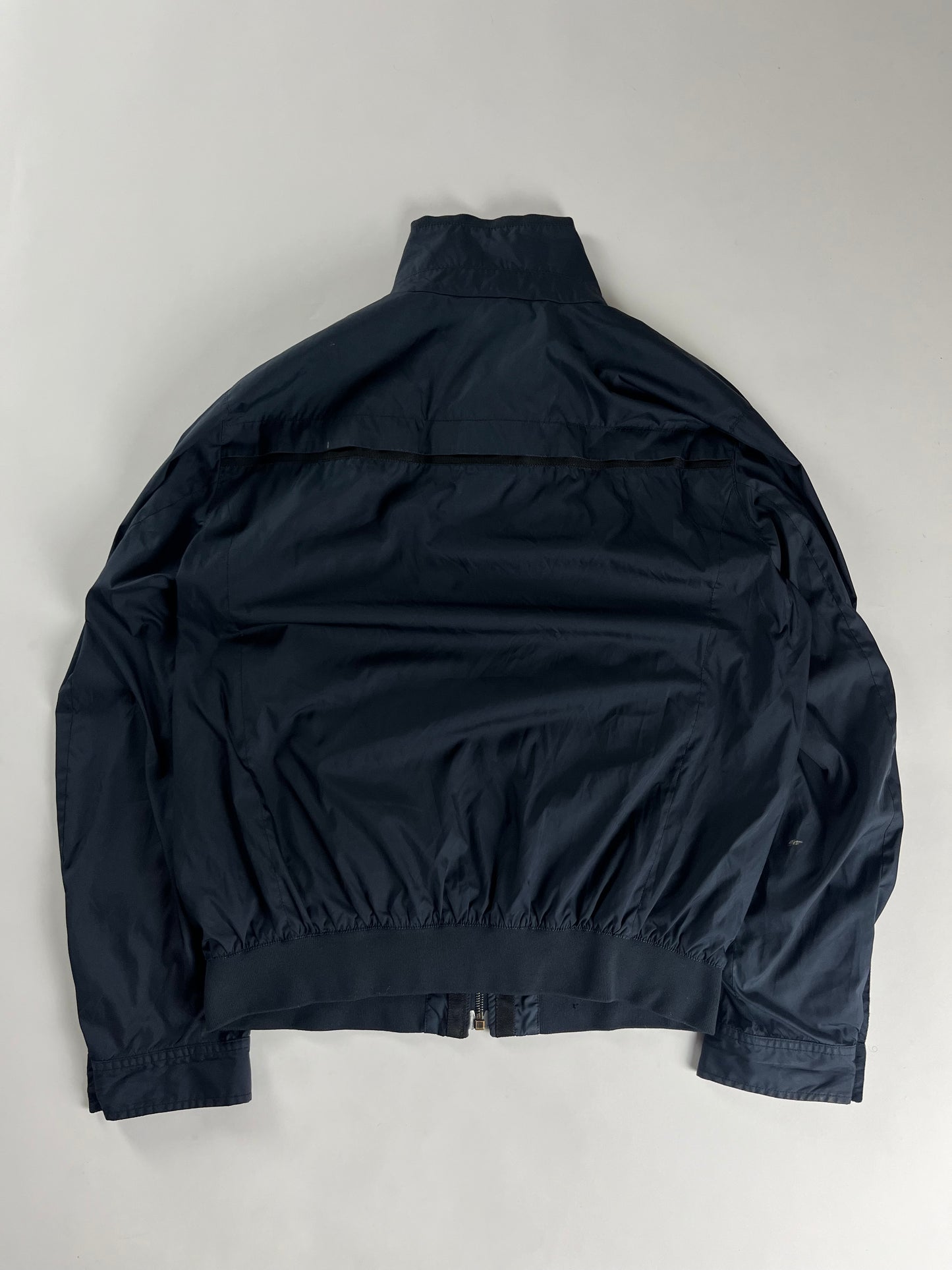 Prada Navy Riviera Zip Up Bomber Jacket SS 2007 - L