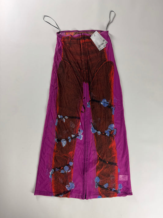 Y/Project Jean Paul Gaultier Edition Trompe L’Oeil Maxi Skirt SS 2023 - M